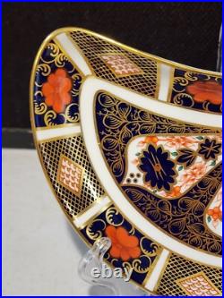 1- Royal Crown Derby Old Imari Crescent Salad Plate 8 3/4 x 5