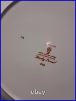 10 ROYAL CROWN DERBY DERBY POSIES DINNER PLATES 10.5 GOLD RIMS Euc+ Bin Aaa