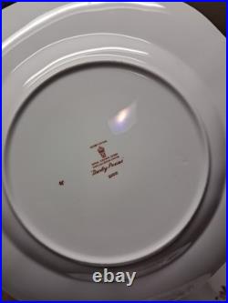 10 ROYAL CROWN DERBY DERBY POSIES DINNER PLATES 10.5 GOLD RIMS Euc+ Bin Aaa