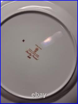 10 ROYAL CROWN DERBY DERBY POSIES DINNER PLATES 10.5 GOLD RIMS Euc+ Bin Aaa