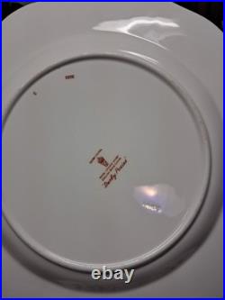 10 ROYAL CROWN DERBY DERBY POSIES DINNER PLATES 10.5 GOLD RIMS Euc+ Bin Aaa