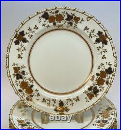 10 Royal Crown Derby Porcelain for Tiffany & Co. Dinner Plates, circa 1930