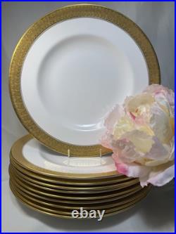 (10) Royal Crown Derby'St. George' 10.5 Inch DINNER PLATES