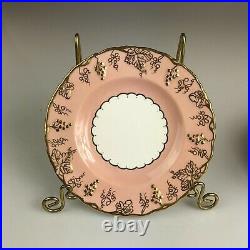10 Vintage Royal Crown Derby Vine Pink Bread Plates 6.25 #212133
