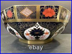 11 Royal Crown Derby Solid Gold Band Old Imari Octagonal Veg Bowl 1st Quality