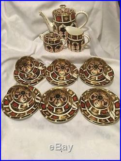 1128 Royal Crown Derby Imari Elizabeth Tea Set Cups & Saucers & Plates XXXIX