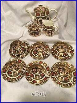 1128 Royal Crown Derby Imari Elizabeth Tea Set Cups & Saucers & Plates XXXIX