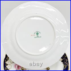 12 +1 (13) Royal Crown Derby Hand Painted Porcelain Bread Plates