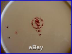 12 Large Royal Crown Derby 2451 Imari Pattern 10-5/8 Dinner Service Plates Mint