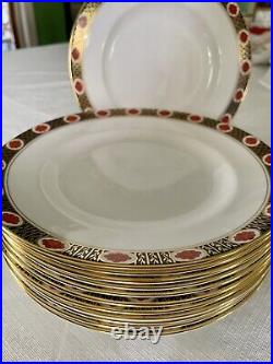 12 Royal Crown Derby AMBASSADOR Salad Plates 8 1/4