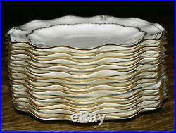 12 Royal Crown Derby Fine Bone China Lombardy Pattern 6.25 Bread Plates MINT