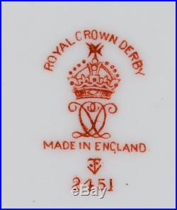 12 Royal Crown Derby Imari 10 1/2 Dinner Plates 2451 Pattern Excellent