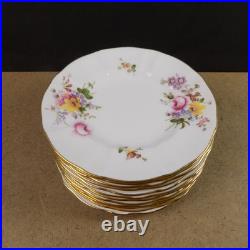 12 Royal Crown Derby Posies Bread & Butter Plates England Bone China 6.5 Across