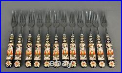 12 Royal Crown Derby Traditional Imari 7 3/4 Dinner Forks Mint, Unused