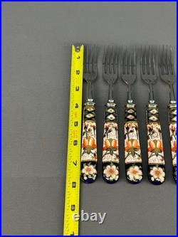 12 Royal Crown Derby Traditional Imari 7 3/4 Dinner Forks Mint, Unused