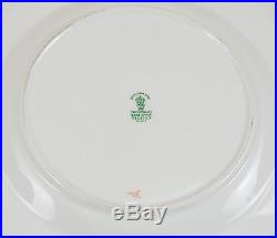 12pc Royal Crown Derby Bone China Regency Pattern dinner plates, Gilt, scalloped