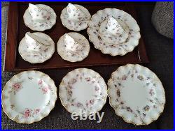 14Pieces set ROYAL CROWN DERBY ROYAL ANTOINETTE CUP AND SAUCER Dinner Plate