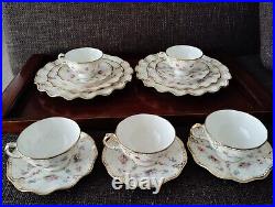 14Pieces set ROYAL CROWN DERBY ROYAL ANTOINETTE CUP AND SAUCER Dinner Plate