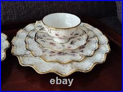 14Pieces set ROYAL CROWN DERBY ROYAL ANTOINETTE CUP AND SAUCER Dinner Plate