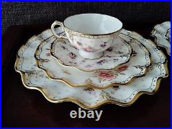 14Pieces set ROYAL CROWN DERBY ROYAL ANTOINETTE CUP AND SAUCER Dinner Plate