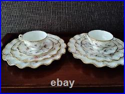 14Pieces set ROYAL CROWN DERBY ROYAL ANTOINETTE CUP AND SAUCER Dinner Plate