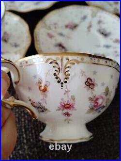 14Pieces set ROYAL CROWN DERBY ROYAL ANTOINETTE CUP AND SAUCER Dinner Plate