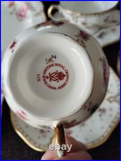 14Pieces set ROYAL CROWN DERBY ROYAL ANTOINETTE CUP AND SAUCER Dinner Plate