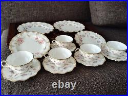 14Pieces set ROYAL CROWN DERBY ROYAL ANTOINETTE CUP AND SAUCER Dinner Plate