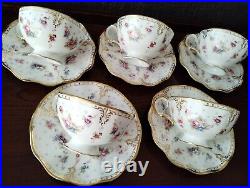 14Pieces set ROYAL CROWN DERBY ROYAL ANTOINETTE CUP AND SAUCER Dinner Plate