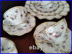 14Pieces set ROYAL CROWN DERBY ROYAL ANTOINETTE CUP AND SAUCER Dinner Plate