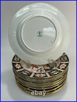 16 Royal Crown Derby England Porcelain Salad Plates Traditional Imari