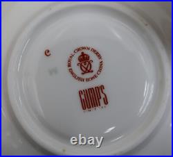 18 Royal Crown Derby England Porcelain Cup and Saucers in Quail 20th Century