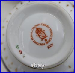 18 Royal Crown Derby England Porcelain Cup and Saucers in Quail 20th Century