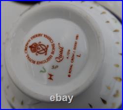 18 Royal Crown Derby England Porcelain Cup and Saucers in Quail 20th Century