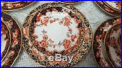 18 x Antique Royal Crown Derby Imari 4508 part tea service set#1