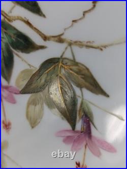 1882 Royal Crown Derby Peacock Plate Plate With Flowers & Gold Detail 9 1/4