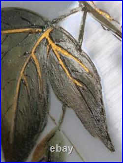 1882 Royal Crown Derby Peacock Plate Plate With Flowers & Gold Detail 9 1/4