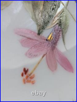 1882 Royal Crown Derby Peacock Plate Plate With Flowers & Gold Detail 9 1/4 1882 Royal Crown Derby Peacock Plate Plate With Flowers & Gold Detail 9 1/4