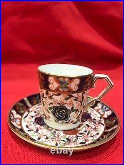 1882 Royal Crown Derby set of 4 coffee demitasse duos Imari pattern #524