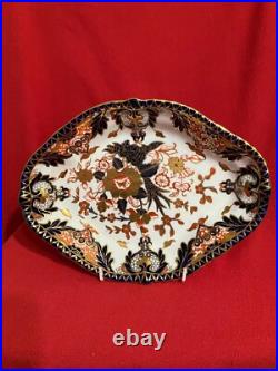 1887 Royal Crown Derby lozenge shaped serving dish imari Kings pattern #383