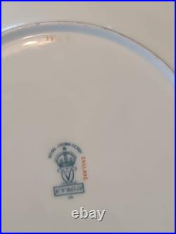 1891 Marked Royal Crown Derby Fluted Salad Desert Plate Gold Enlay Very Rare