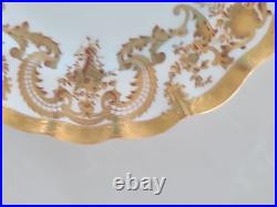 1891 Marked Royal Crown Derby Fluted Salad Desert Plate Gold Enlay Very Rare