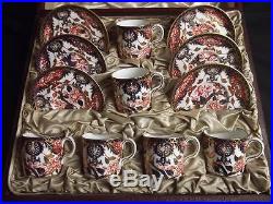 1899 Royal Crown Derby Cased Imari Coffee Set