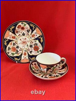 1899 Royal Crown Derby tea trio, Imari pattern #2434, set #6