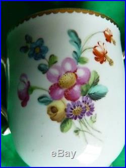 18th century Royal Crown Derby two handled porcelain cup blue mark VERY RARE