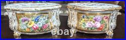 18thc Bloor Derby Porcelain Bough Pots Royal Crown Derby Thomas Steel Restored