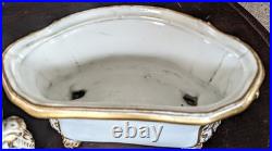 18thc Bloor Derby Porcelain Bough Pots Royal Crown Derby Thomas Steel Restored