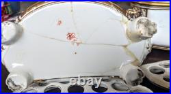 18thc Bloor Derby Porcelain Bough Pots Royal Crown Derby Thomas Steel Restored