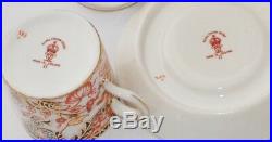 1910 Royal Crown Derby KINGS IMARI 383 Coffee Set for 6 Pot, Creamer, Sugar Duo