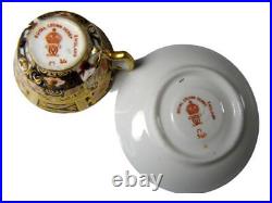 1911 Royal Crown Derby Traditional Imari Miniature Cup & Saucer #2451